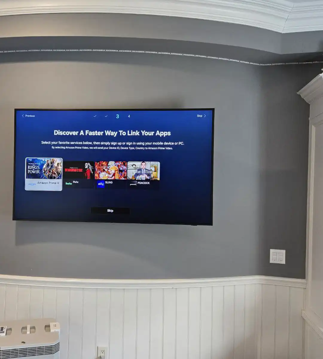 Seamless Installation on a Curved Wall