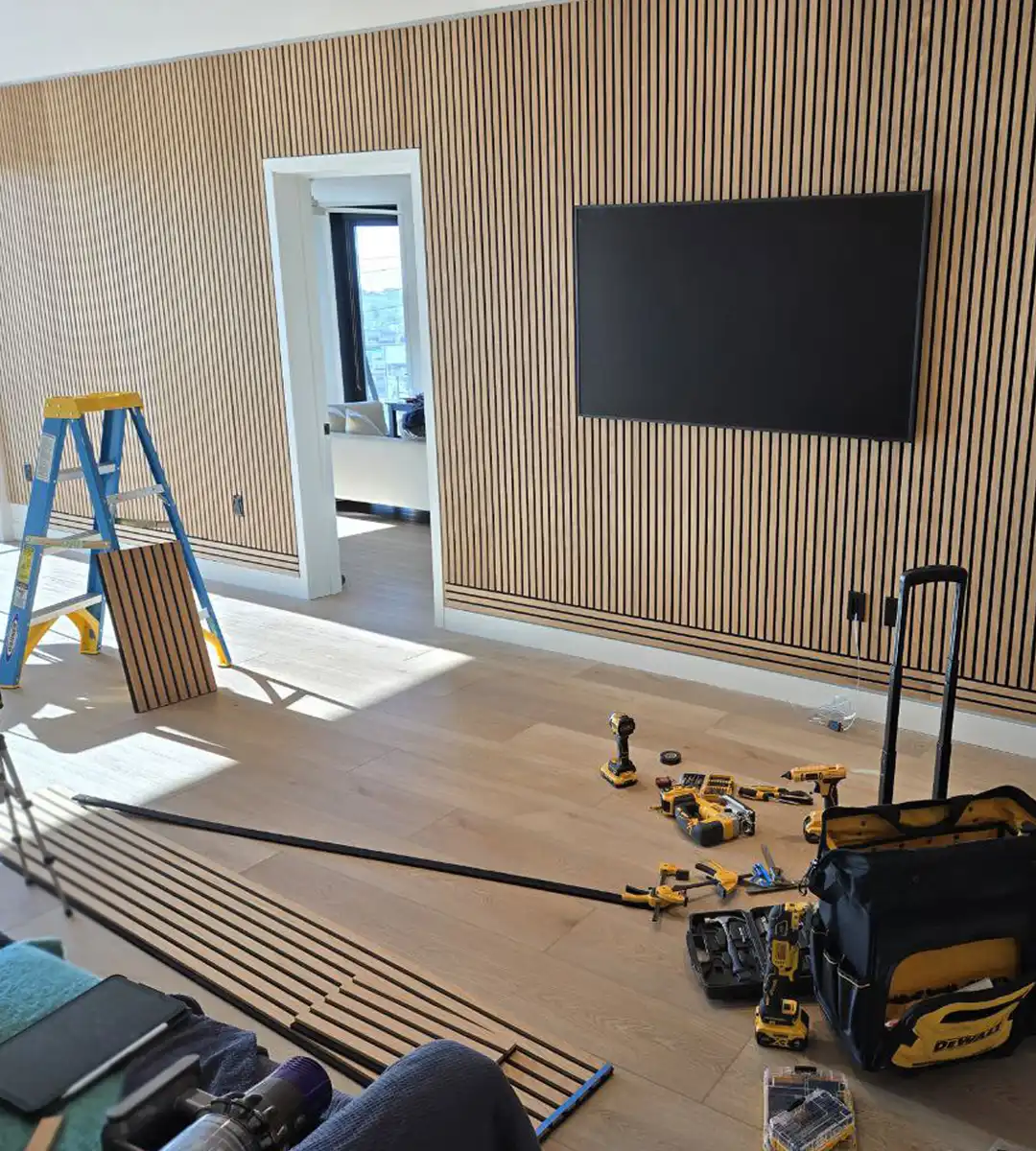 Custom Wooden Slat Wall